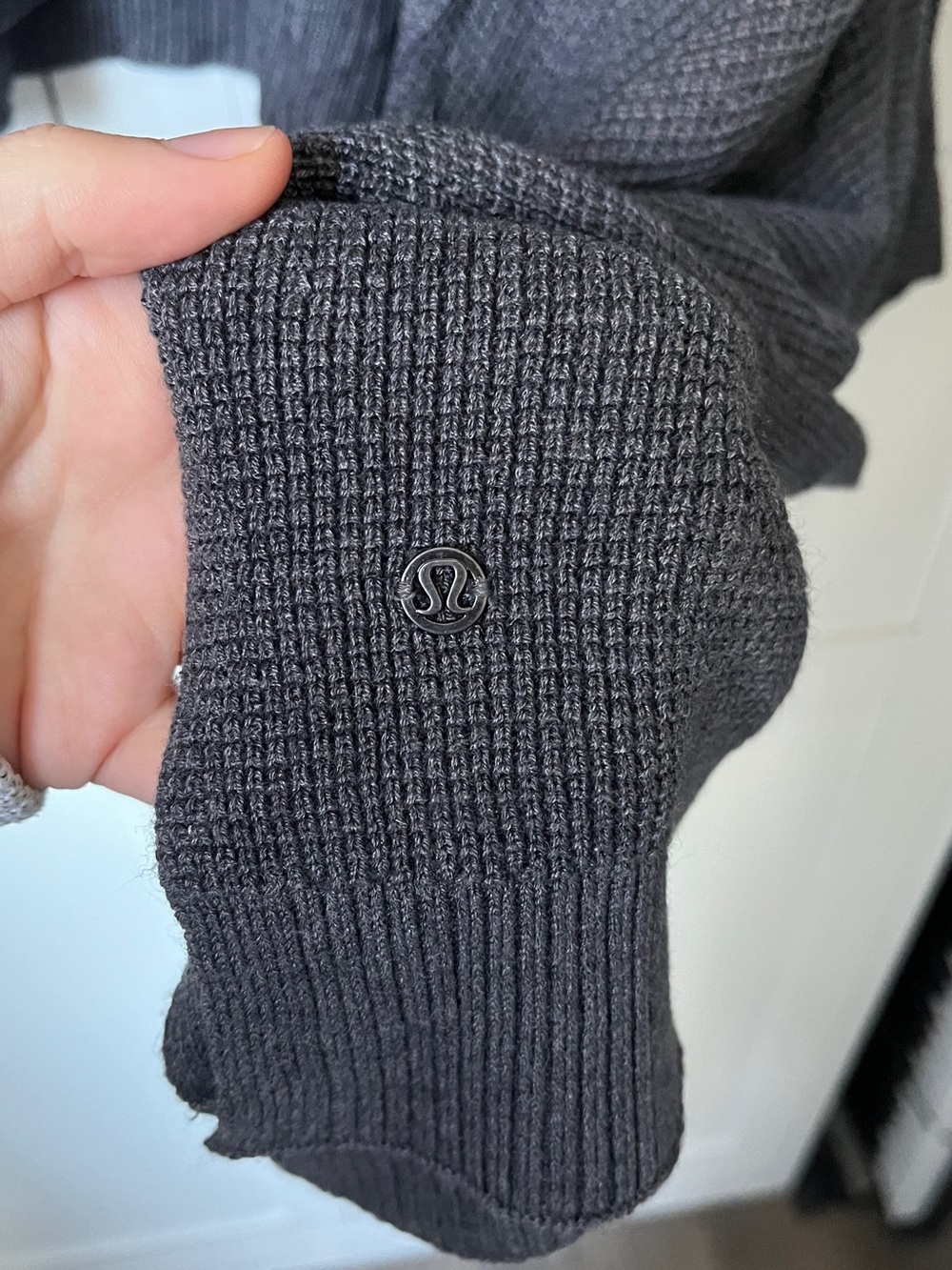 Lululemon Forward Flow Poncho Sweater - Dark Carbon Gray Knit Women's Sweater - Picture 5 of 9